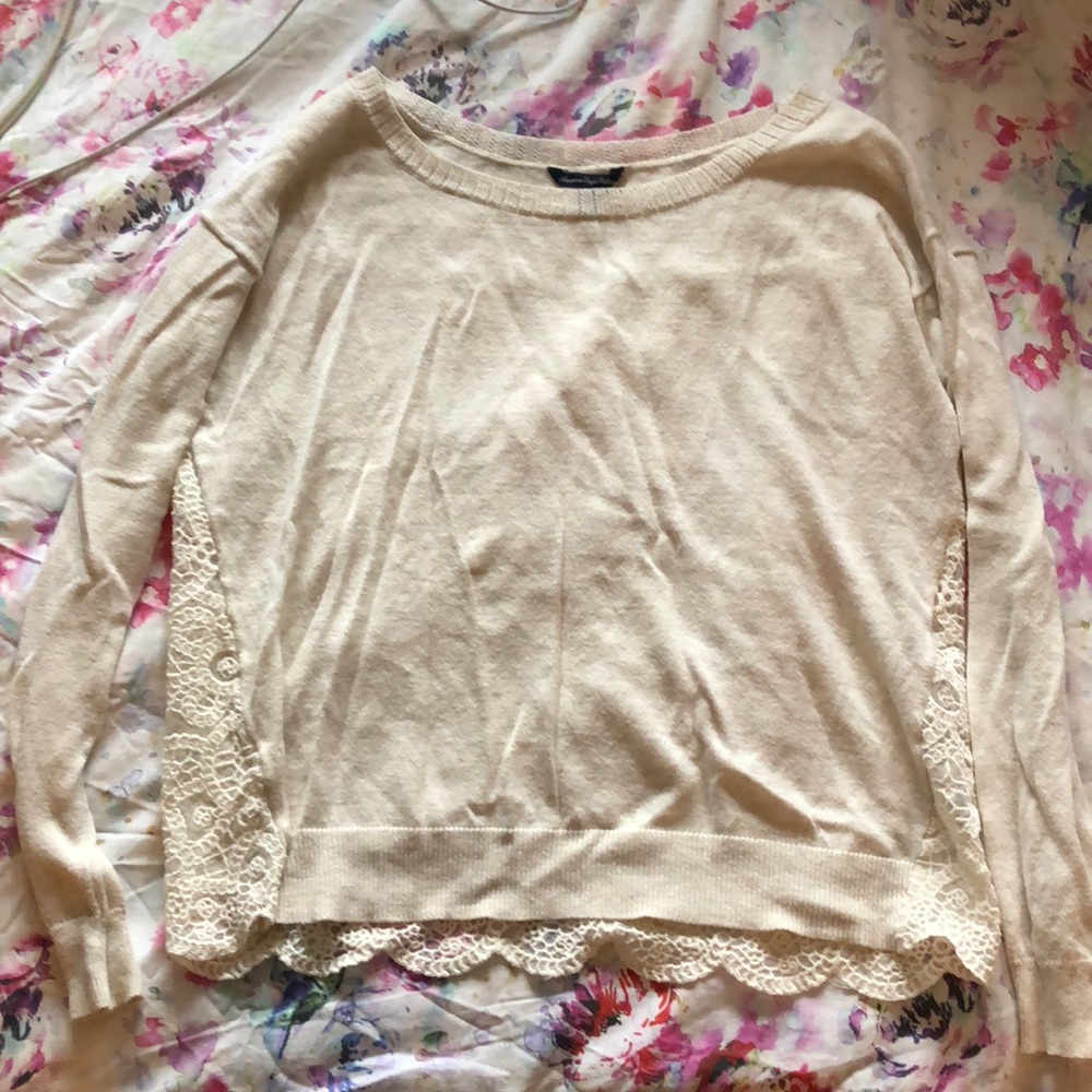 American Eagle sweater with lace back